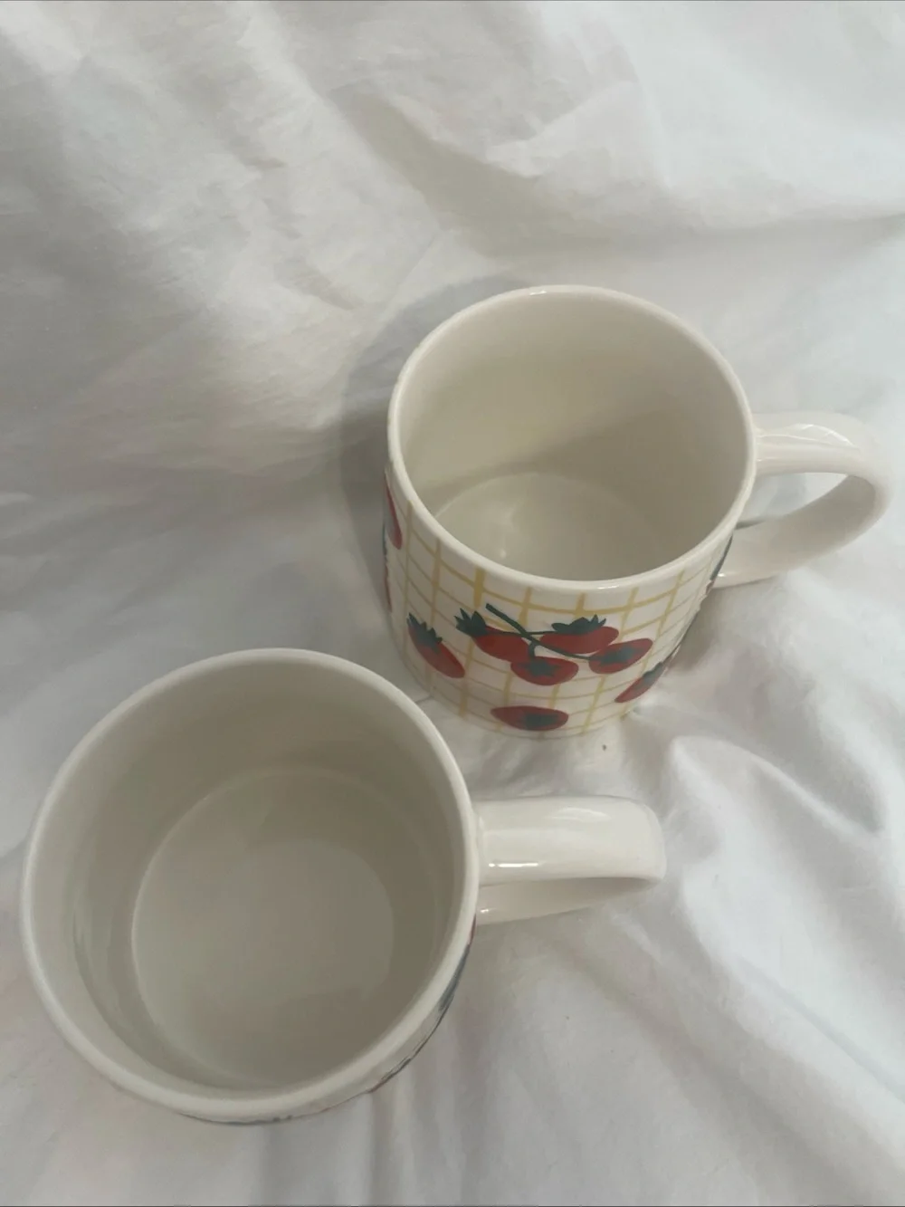 Target Ceramic Tomato Grid Mug Set - Red, Green, Yellow, White